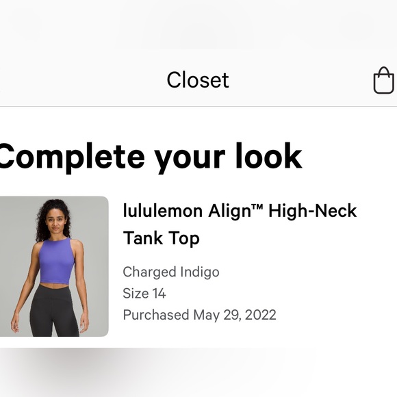 Lululemon align tank high neck - Picture 3 of 3